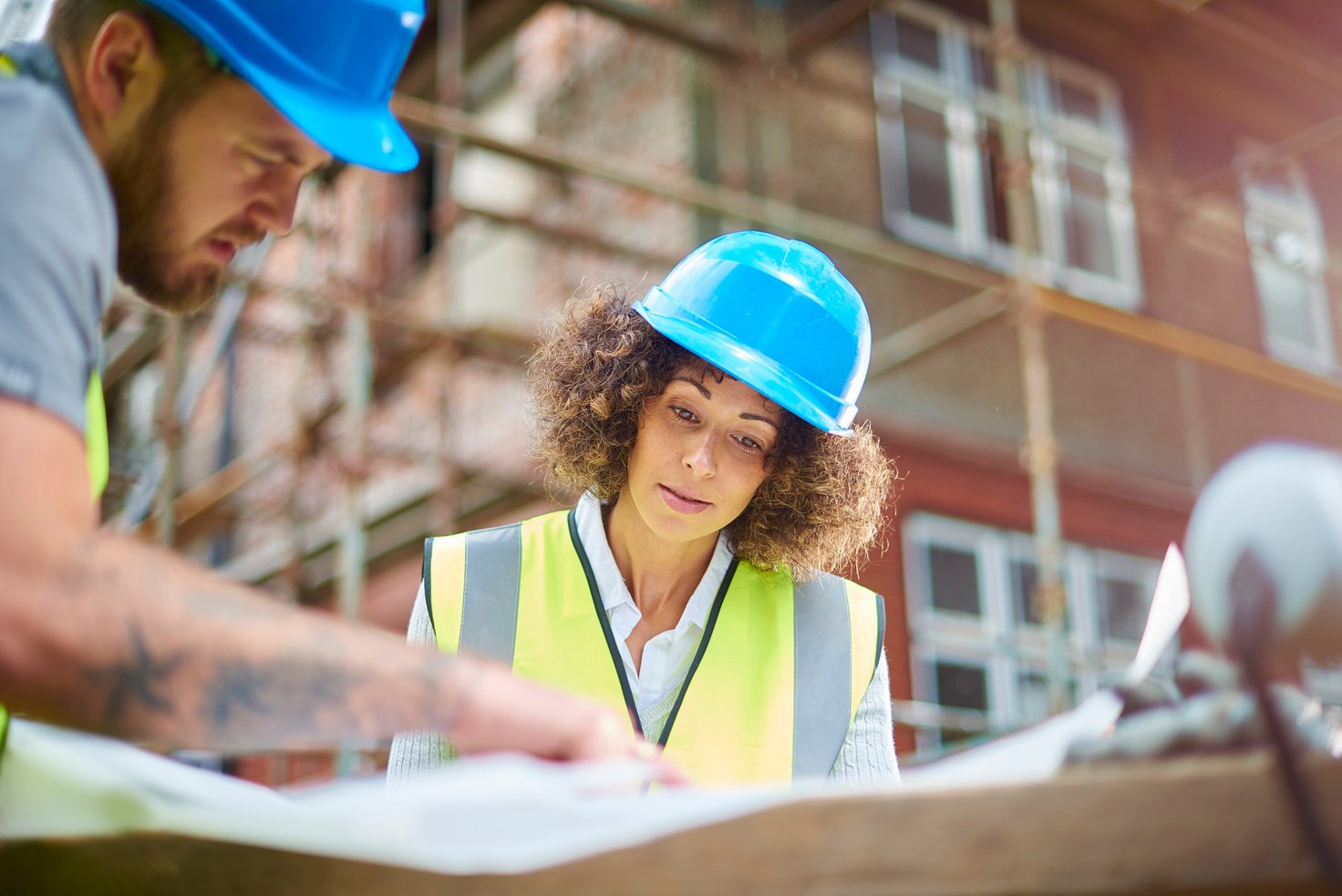 construction site meeting